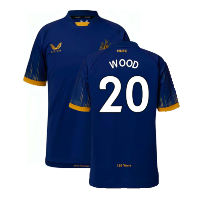 Newcastle United 2022-23 Away Shirt (Sponsorless) (L) (Excellent) (WOOD 20)