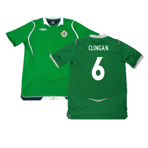 Northern Ireland 2008-09 Home Shirt (XL) (Good) (Clingan 6)_0