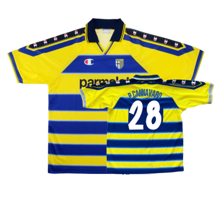 Parma 1999-2000 Home Shirt (S) (Good) (P.Cannavaro 28)