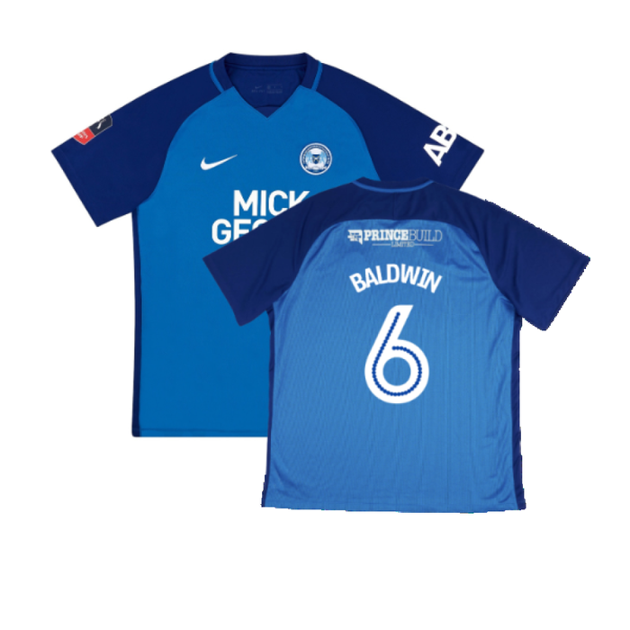 Peterborough United 2017-18 Home Shirt (M) (Excellent) (Baldwin 6)