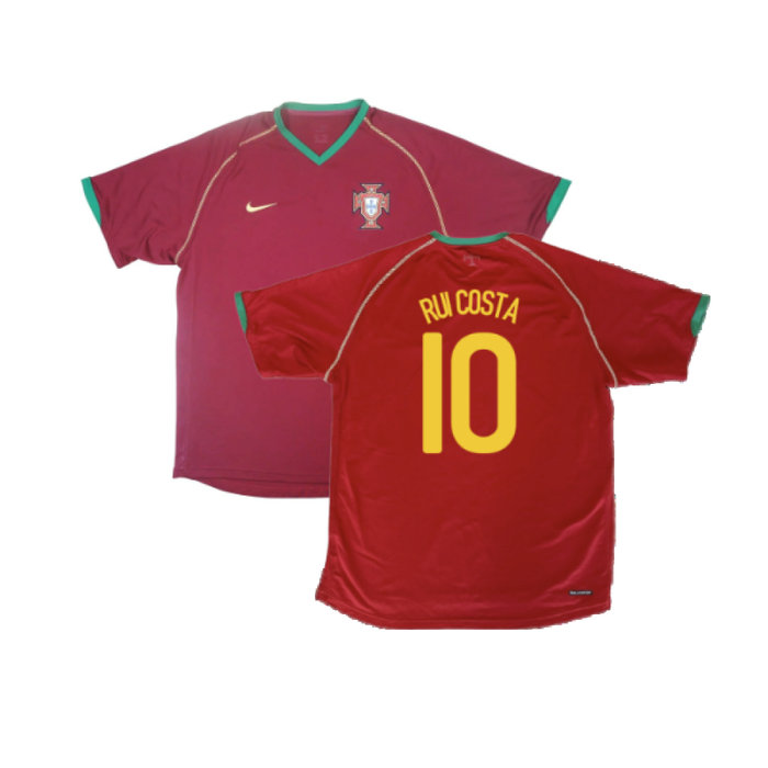 Portugal 2006-08 Home Shirt (XL) (Excellent) (RUI COSTA 10)