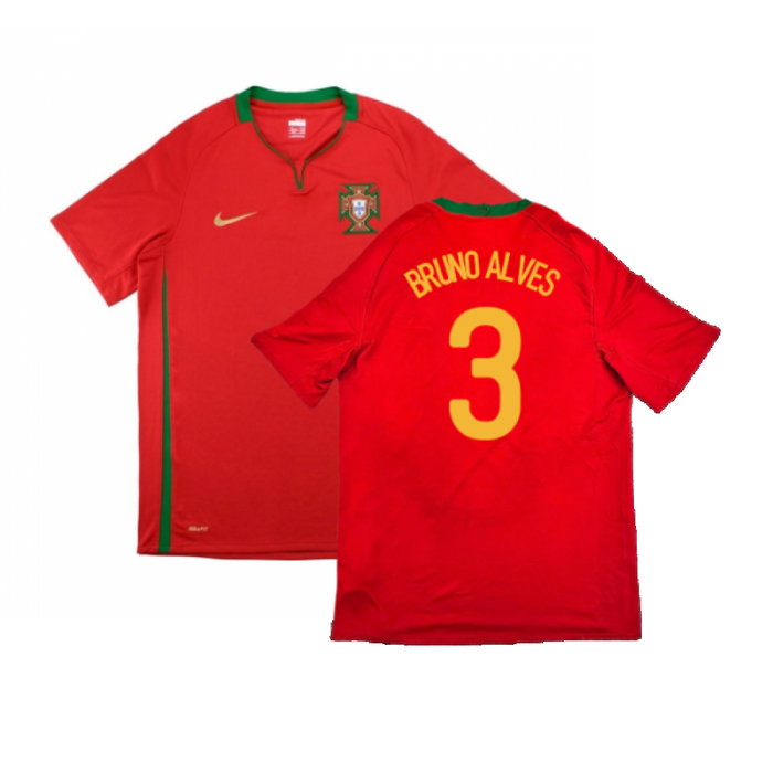 Portugal 2008-10 Home Shirt (M) (Very Good) (Bruno Alves 3)