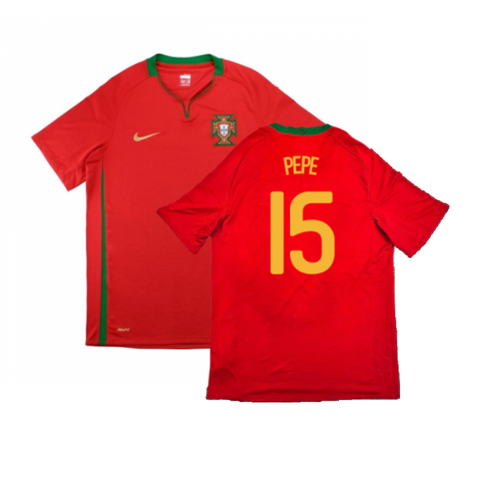 Portugal 2008-10 Home Shirt (M) (Very Good) (Pepe 15)