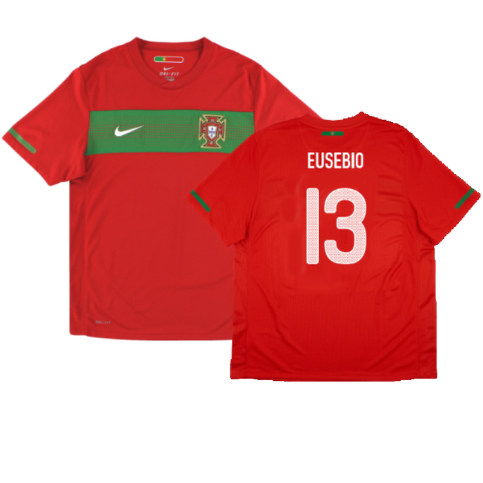 Portugal 2010-11 Home Shirt (XL) (Excellent) (Eusebio 13)