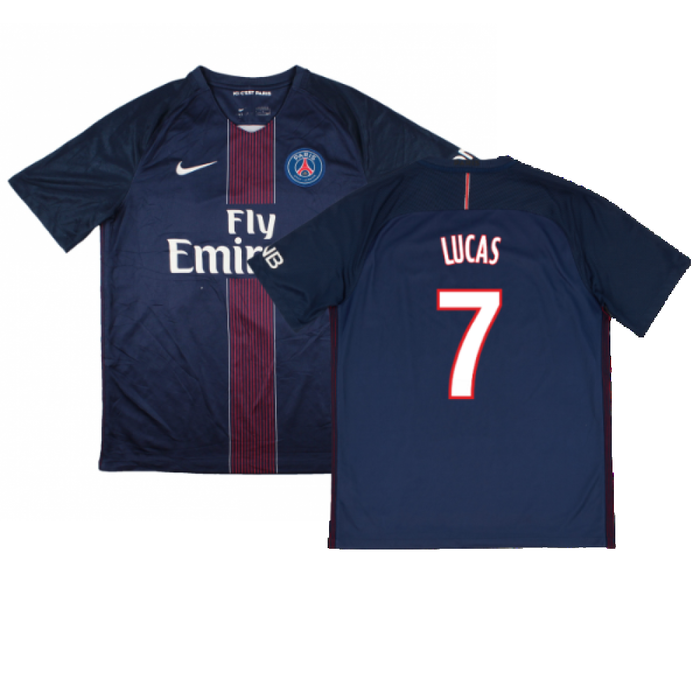 PSG 2016-17 Home Shirt (M) (Excellent) (Lucas 7)