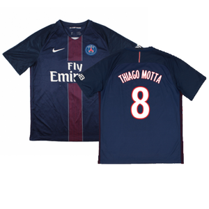 PSG 2016-17 Home Shirt (L) (Excellent) (Thiago Motta 8)_0