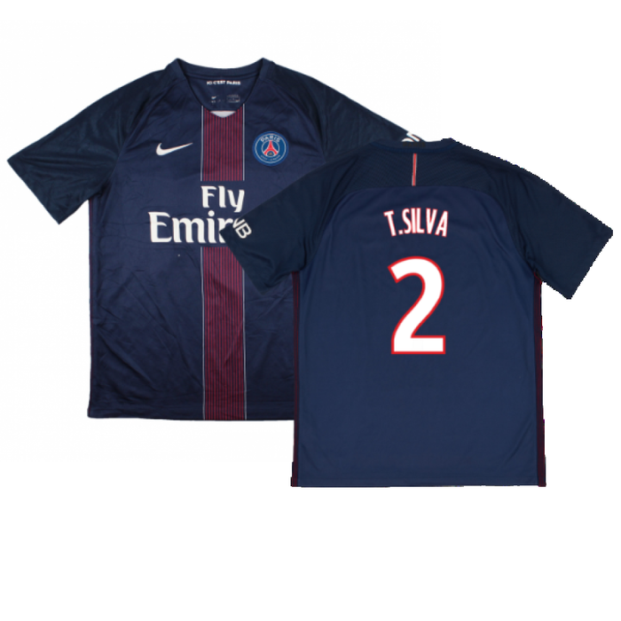 PSG 2016-17 Home Shirt (M) (Good) (T.Silva 2)