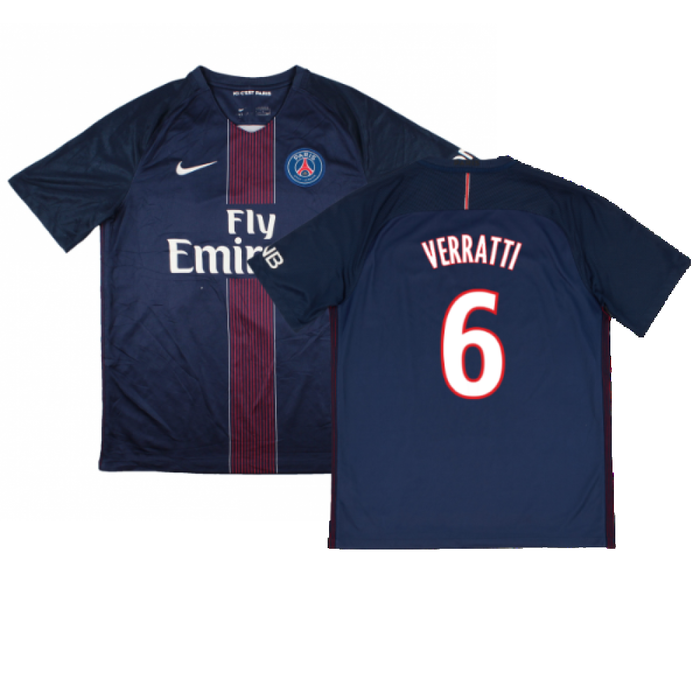 PSG 2016-17 Home Shirt (S) (Very Good) (Verratti 6)