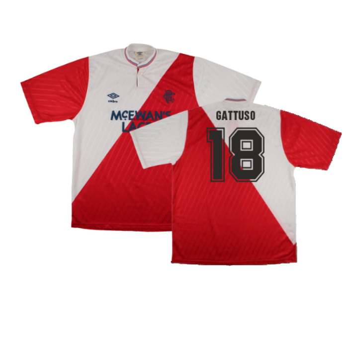 Rangers 1987-88 Away Shirt (L) (Excellent) (GATTUSO 18)