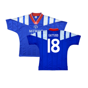 Rangers 1992-94 Home Shirt (S) (Good) (GATTUSO 18)_0