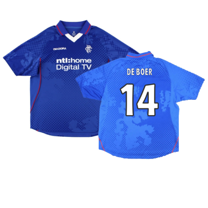 Rangers 2002-2003 Home Shirt (XXL) (Excellent) (De Boer 14)