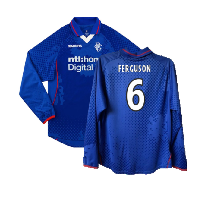 Rangers 2002-2003 Long Sleeved Home Shirt (XL) (Excellent) (Ferguson 6)