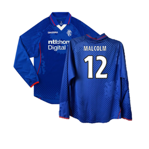 Rangers 2002-2003 Long Sleeved Home Shirt (XL) (Excellent) (Malcolm 12)_0