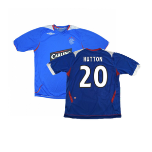 Rangers 2006-07 Home Shirt (Good) (Hutton 20)_0