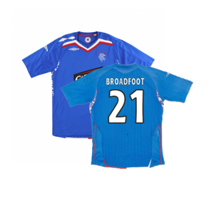 Rangers 2007-08 Home Shirt (Excellent) (Broadfoot 21)_0