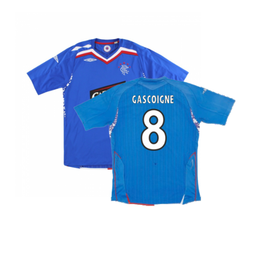 Rangers 2007-08 Home Shirt (Excellent) (GASCOIGNE 8)_0