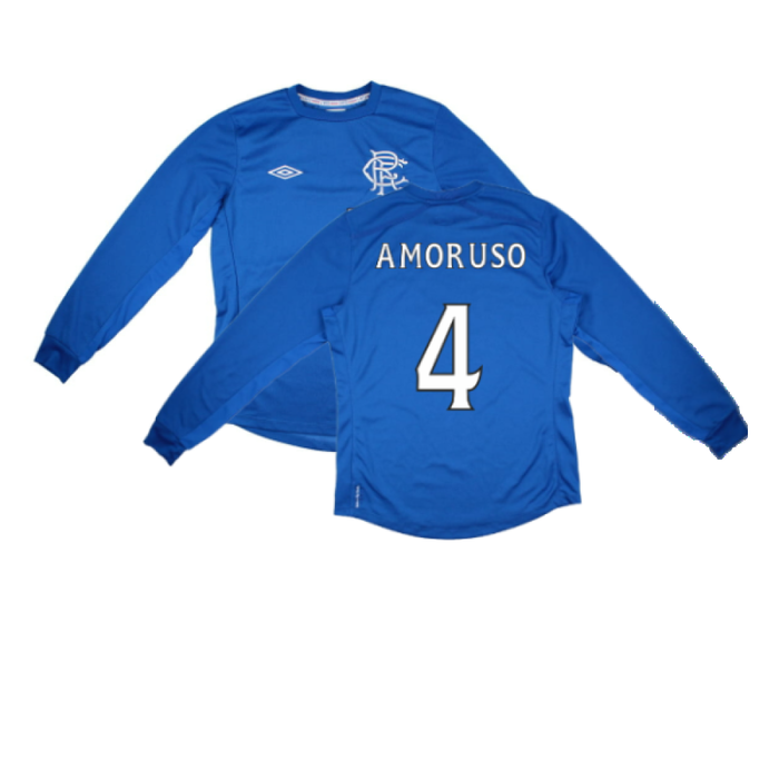 Rangers 2012-13 Long Sleeve Home Shirt (S) (AMORUSO 4) (Excellent)