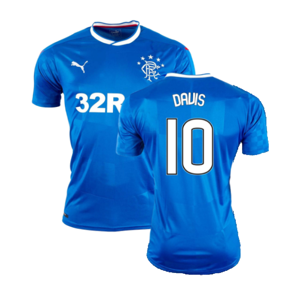 Rangers 2016-17 Home Shirt (S) (Excellent) (Davis 10)_0
