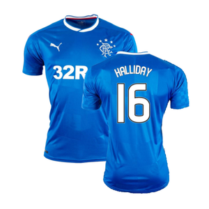 Rangers 2016-18 Home Shirt (XL) (Mint) (Halliday 16)_0