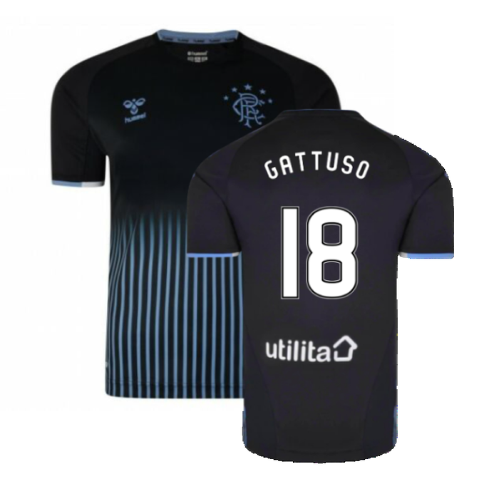 Rangers 2019-20 Away Shirt (Sponsorless) (2XLB) (GATTUSO 18) (BNWT)