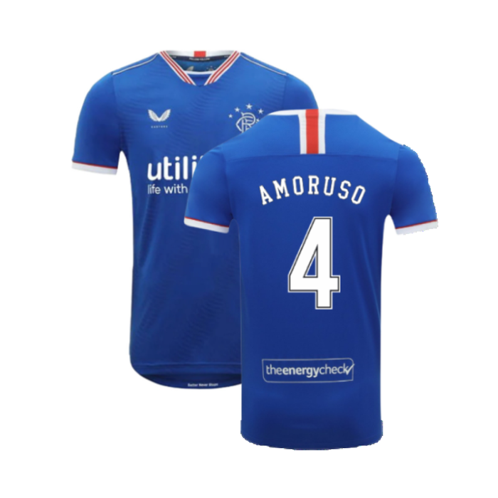 Rangers 2020-21 Home Shirt (S) (Mint) (AMORUSO 4)