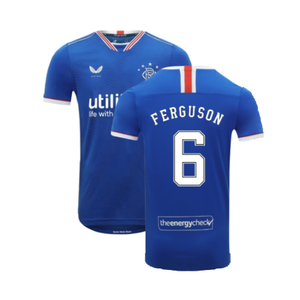 Rangers 2020-21 Home Shirt (S) (FERGUSON 6) (Excellent)_0