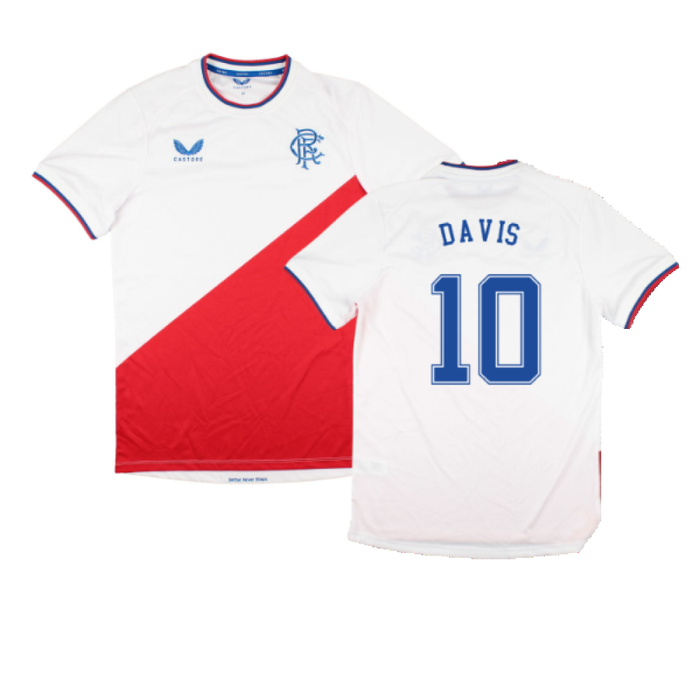 Rangers 2022-23 Away Shirt (Sponsorless) (M) (DAVIS 10) (Excellent)