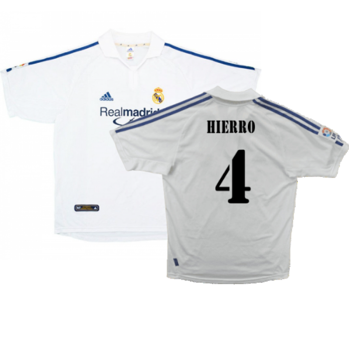 Real Madrid 2001-02 Home Shirt (Very Good) (Hierro 4)