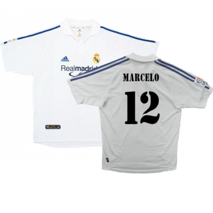 Real Madrid 2001-02 Home Shirt (Very Good) (Marcelo 12)