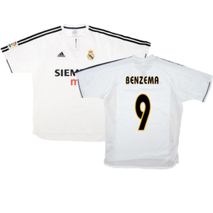 Real Madrid 2003-04 Home Shirt (M) (Good) (Benzema 9)_0