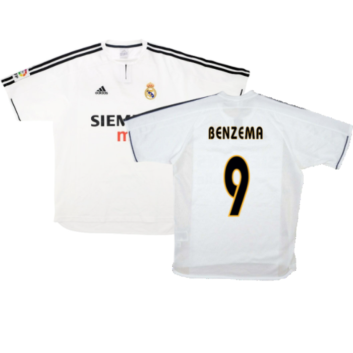 Real Madrid 2003-04 Home Shirt (S) (Good) (Benzema 9)