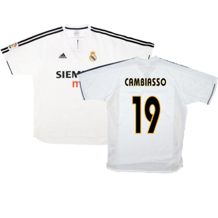 Real Madrid 2003-04 Home Shirt (S) (Good) (Cambiasso 19)