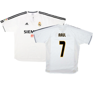 Real Madrid 2003-04 Home Shirt (M) (Good) (Raul 7)_0