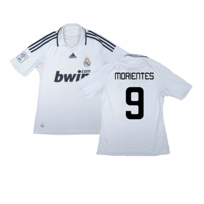 Real Madrid 2008-09 Home Shirt (L) (Very Good) (Morientes 9)