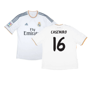 Real Madrid 2013-14 Home (M) (Very Good) (Casemiro 16)_0