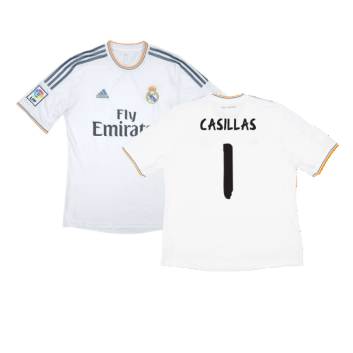 Real Madrid 2013-14 Home (M) (Very Good) (CASILLAS 1)