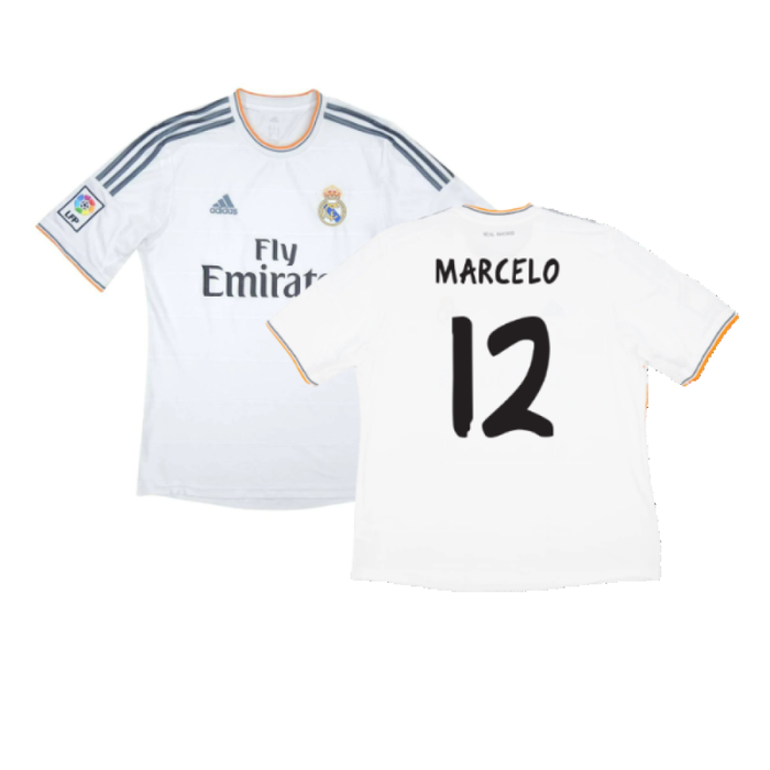 Real Madrid 2013-14 Home (M) (Very Good) (MARCELO 12)