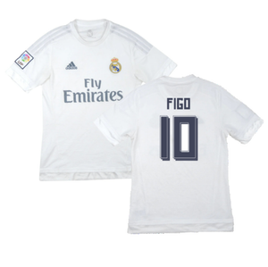 Real Madrid 2015-16 Home Shirt (M) (Figo 10) (Excellent)_0