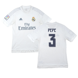 Real Madrid 2015-16 Home Shirt (M) (Pepe 3) (Good)_0