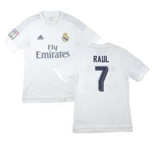 Real Madrid 2015-16 Home Shirt (M) (Raul 7) (Good)_0