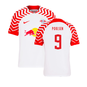 Red Bull Leipzig 2023-24 Home Shirt (L) (Poulsen 9) (Good)_0