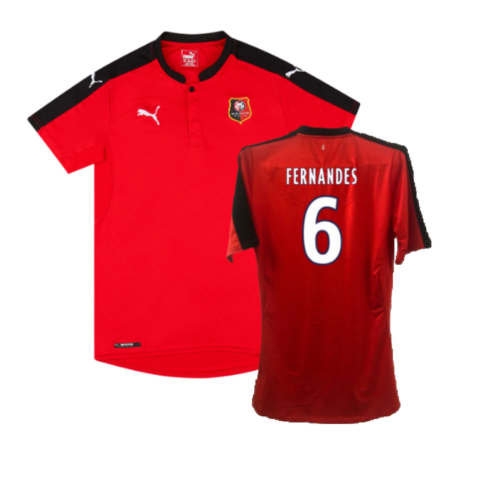 Rennes 2016-17 Home Shirt (Sponsorless) (XL) (Excellent) (Fernandes 6)