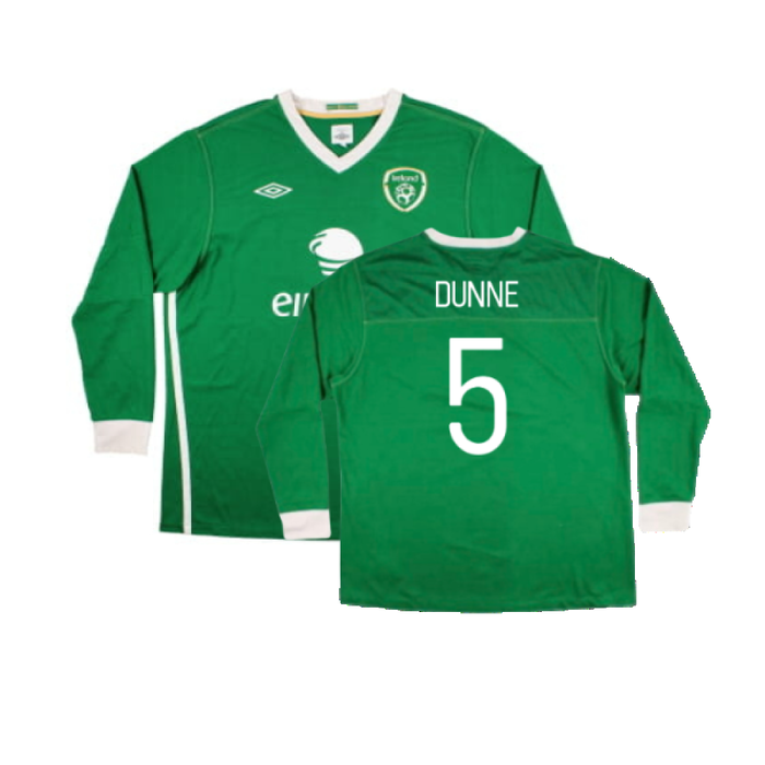 Republic of Ireland 2011-12 Long Sleeve Home Shirt (2XL) (Excellent) (Dunne 5)