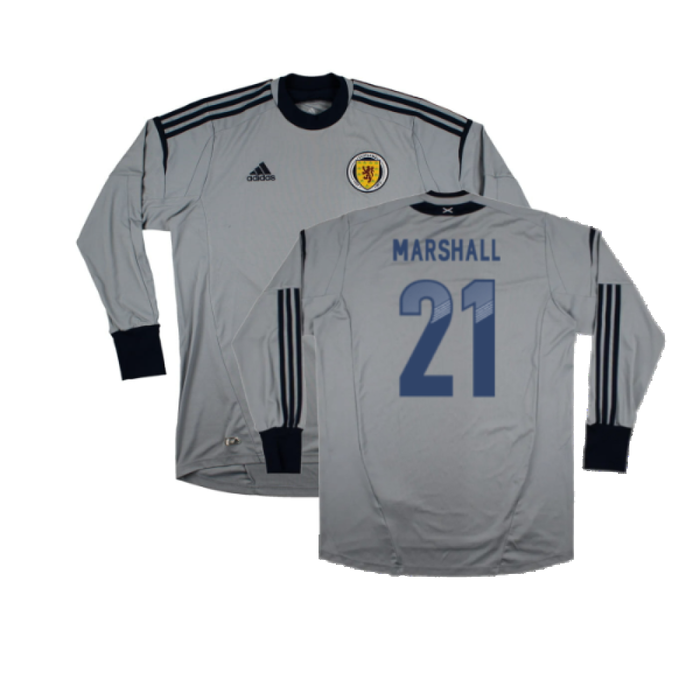 Scotland 2012-13 Long Sleeve Goalkeeper Home Shirt (XXL) (Good) (Marshall 21)