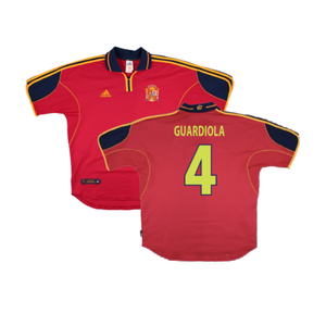 Spain 2000-01 Home Shirt (Mint) (Guardiola 4)_0