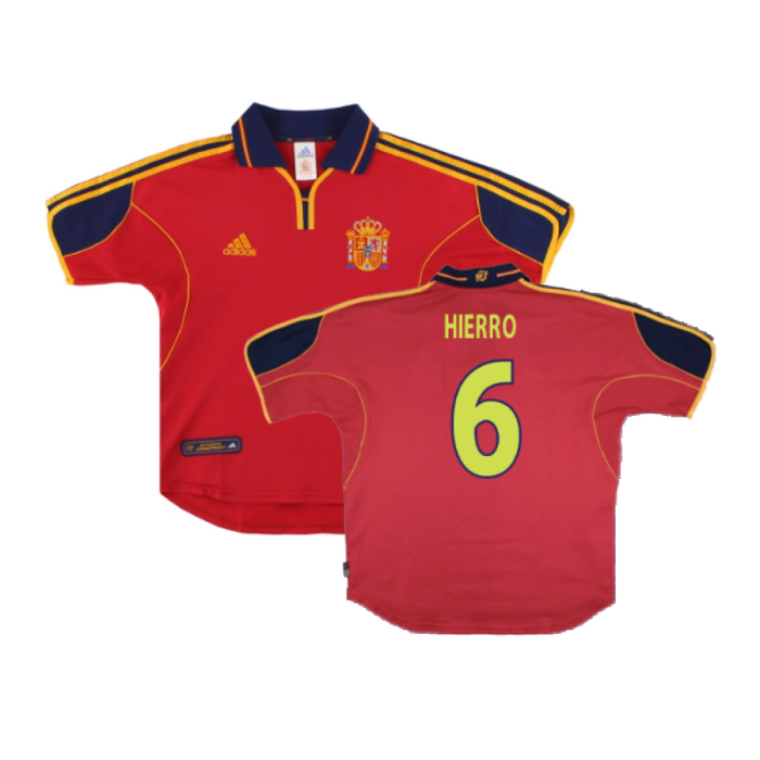 Spain 2000-02 Home Shirt (L) (Excellent) (Hierro 6)