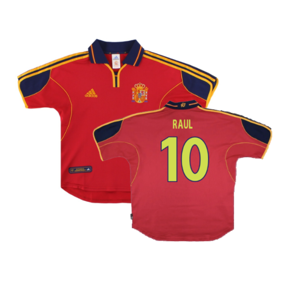 Spain 2000-02 Home Shirt (L) (Excellent) (Raul 10)_0