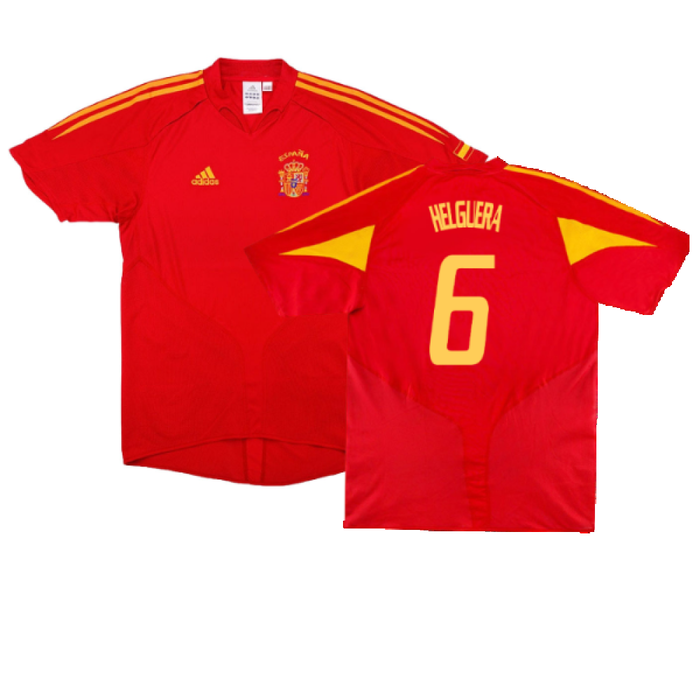 Spain 2004-06 Home Shirt (S) (Excellent) (Helguera 6)