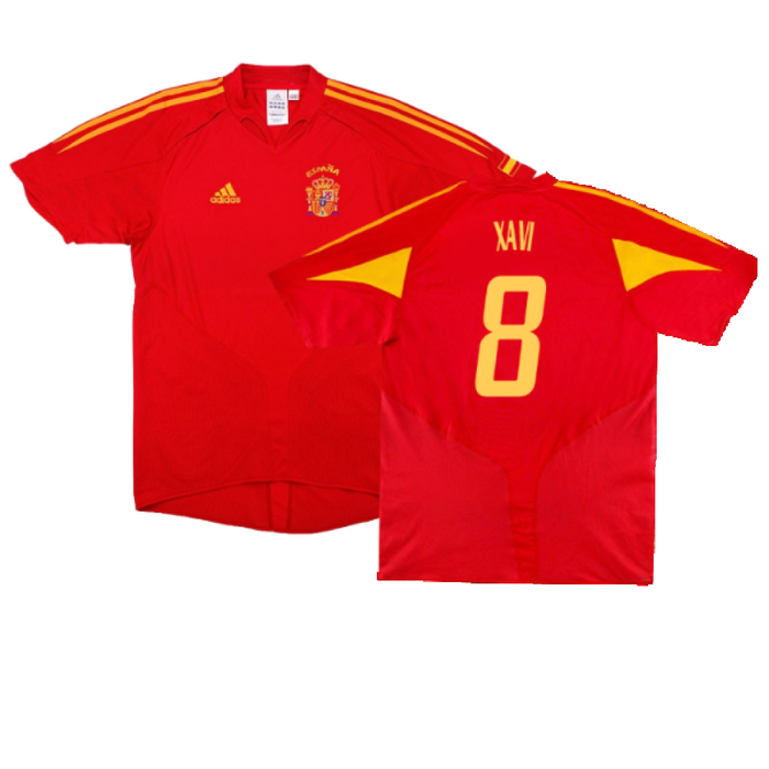 Spain 2004-2006 Home Shirt (L) (Very Good) (Xavi 8)