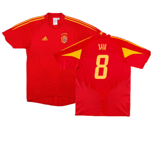 Spain 2004-2006 Home Shirt (L) (Excellent) (Xavi 8)_0